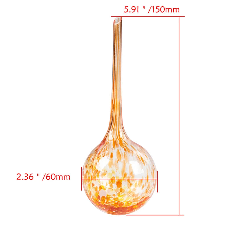 Glass Watering Globes - 5 Pack, Various Colors, Self-Watering