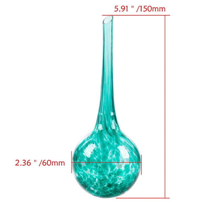 Glass Watering Globes - 5 Pack, Various Colors, Self-Watering