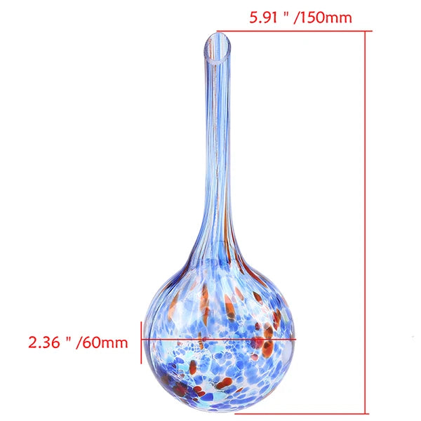 Glass Watering Globes - 5 Pack, Various Colors, Self-Watering