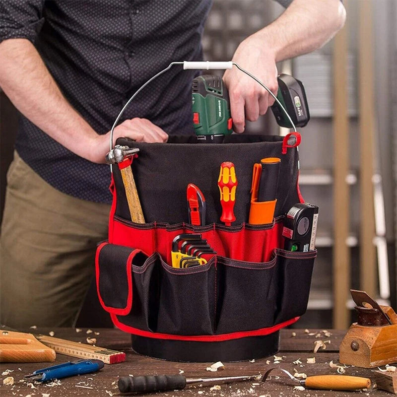 Gardening Tool Organizer - for Gallon Buckets, Available in Black & Red