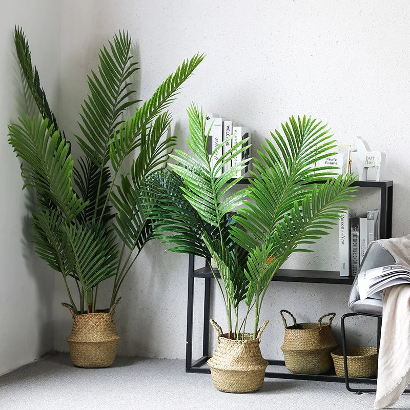 palm fronds showcased in two baskets