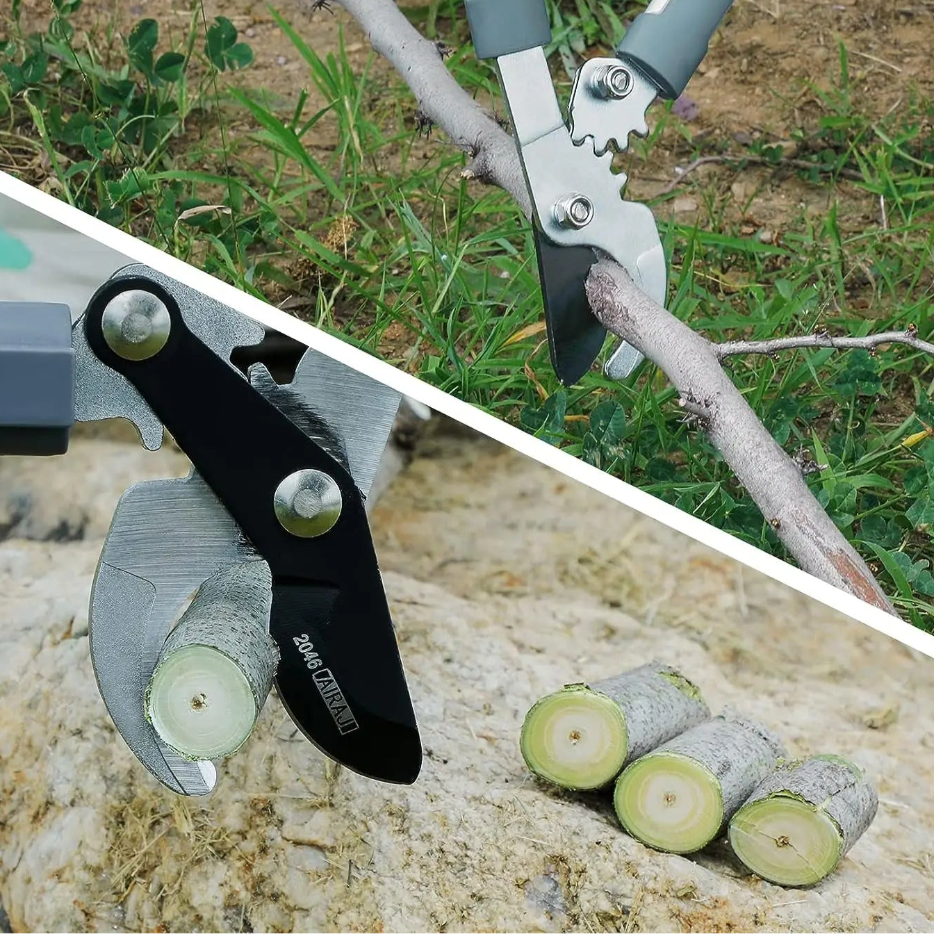 Bypass Pruners - 17.7" Long, 1.2" Cutting Power, Anti-Slip Grips