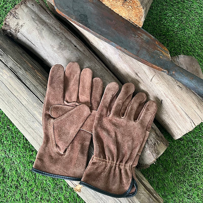 Leather Gardening Gloves - Various Sizes, Available in Brown