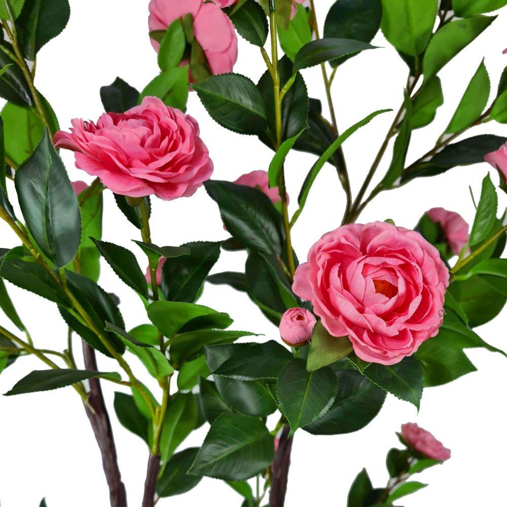 Artificial Camellia - 3.3 ft Tall, Red