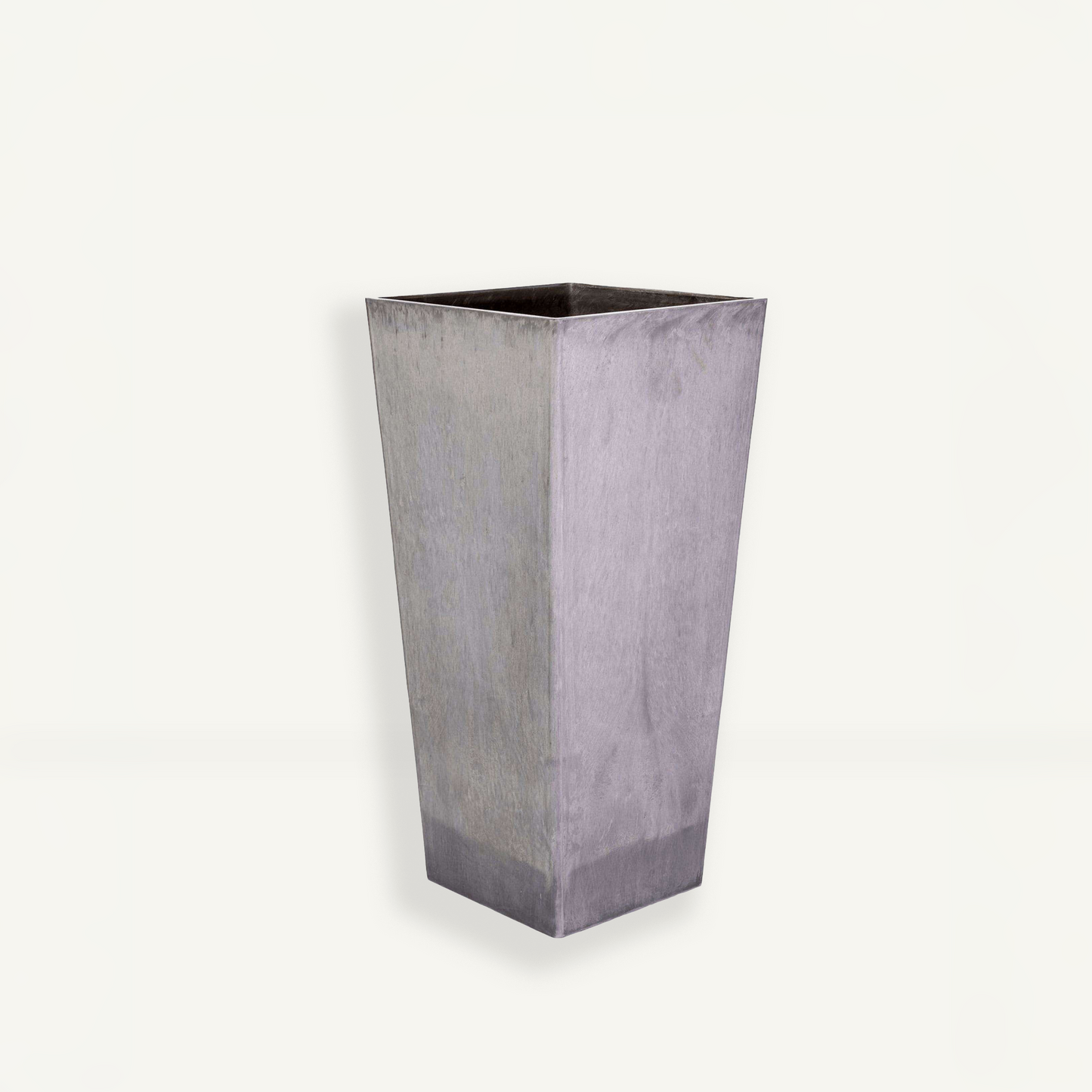 Extra Large Planter (Grey) - Square Opening, 12.6" W for Larger Sized Plants, 27.5" H, Indoor / Outdoor Use