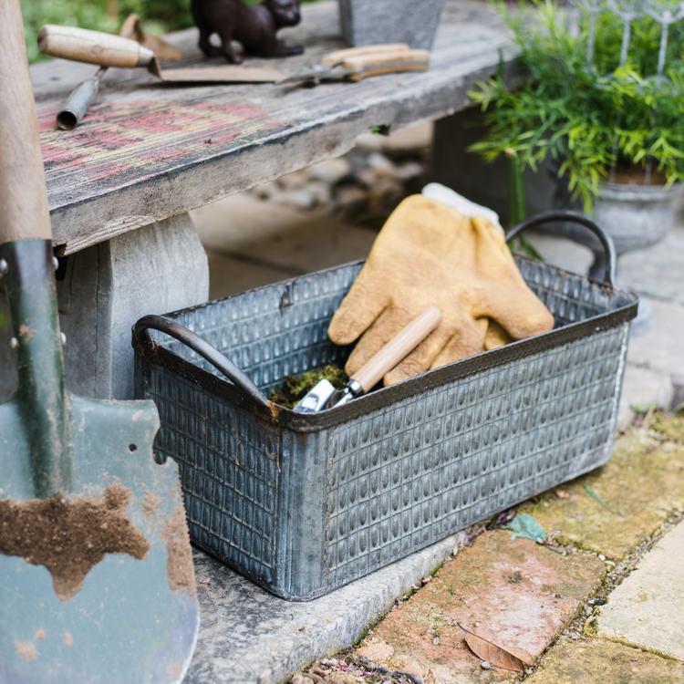 Iron Planter Box (Grey & Black) - Available in 13.4" L or 16.1" L, Indoor / Outdoor Use