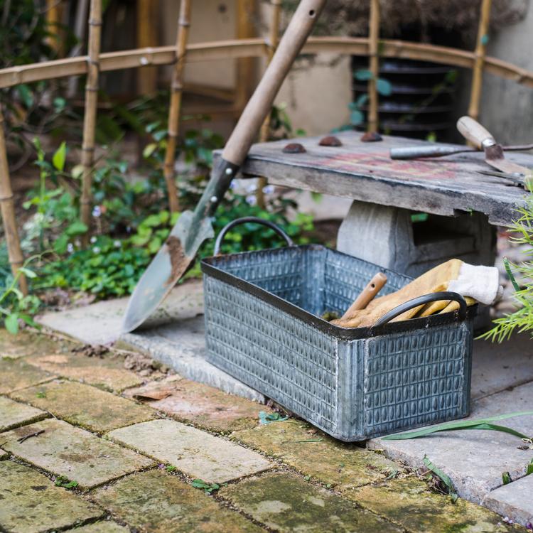 Iron Planter Box (Grey & Black) - Available in 13.4" L or 16.1" L, Indoor / Outdoor Use
