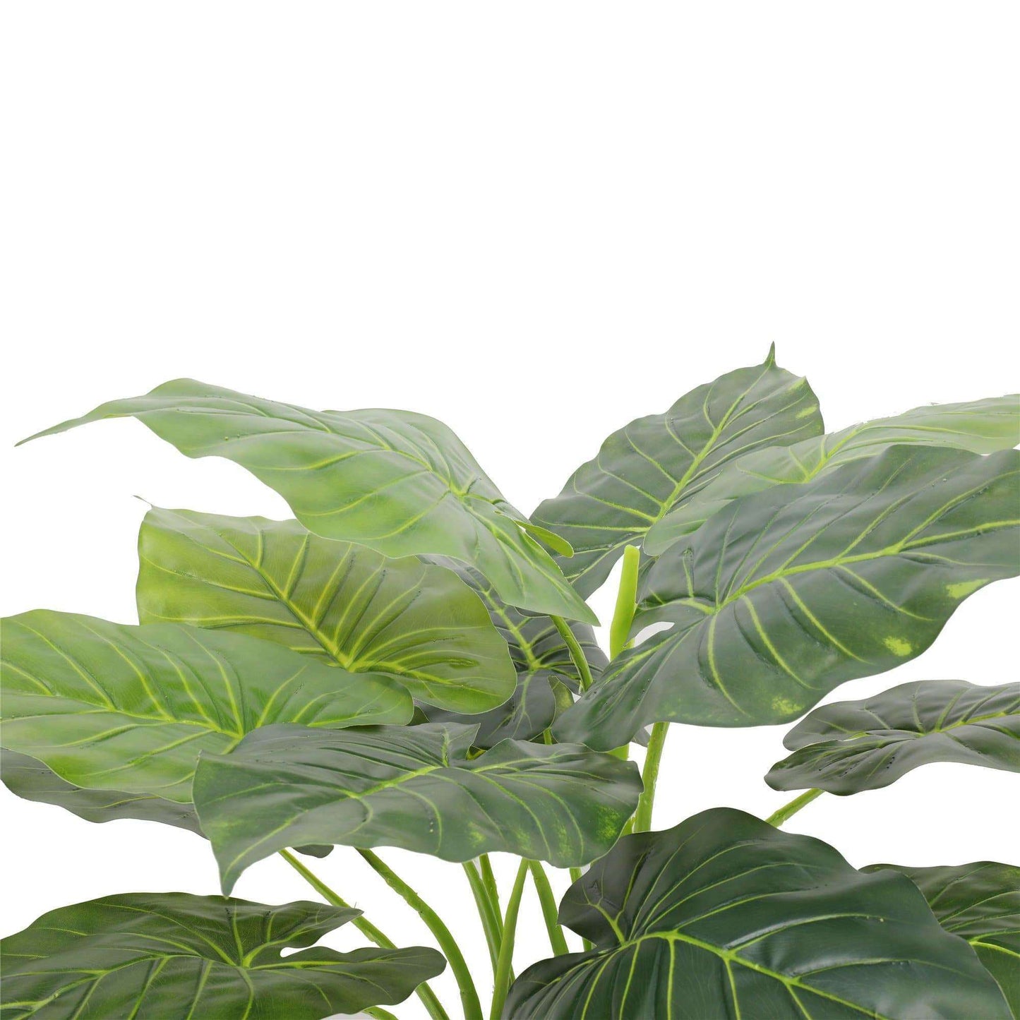 Artificial Taro Plant Decoration - 27.5" Tall, Pot Included