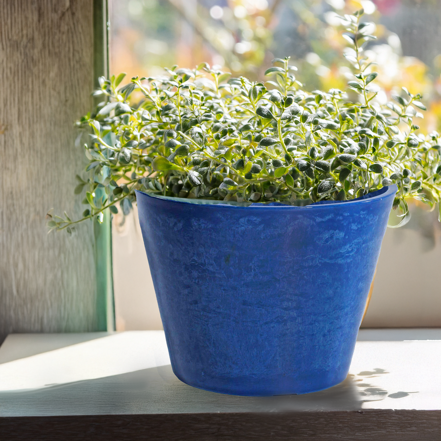 Large Planter (Ocean Blue) - 9.5" W for Larger Sized Plants, Indoor / Outdoor Use