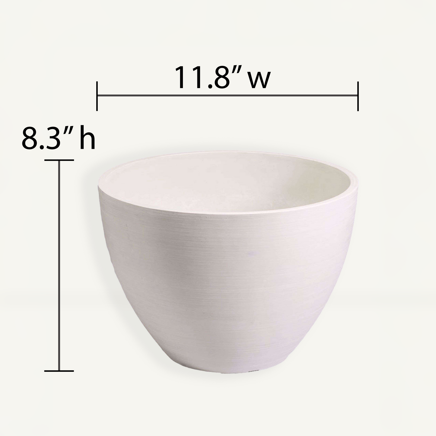 Large Planter (White) - 11.8" W for Larger Plants