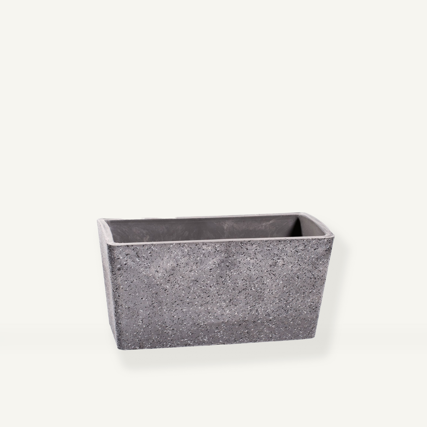 Long Planter (Stone Grey) - for Smaller Plants or Flowers, 10.6" Long
