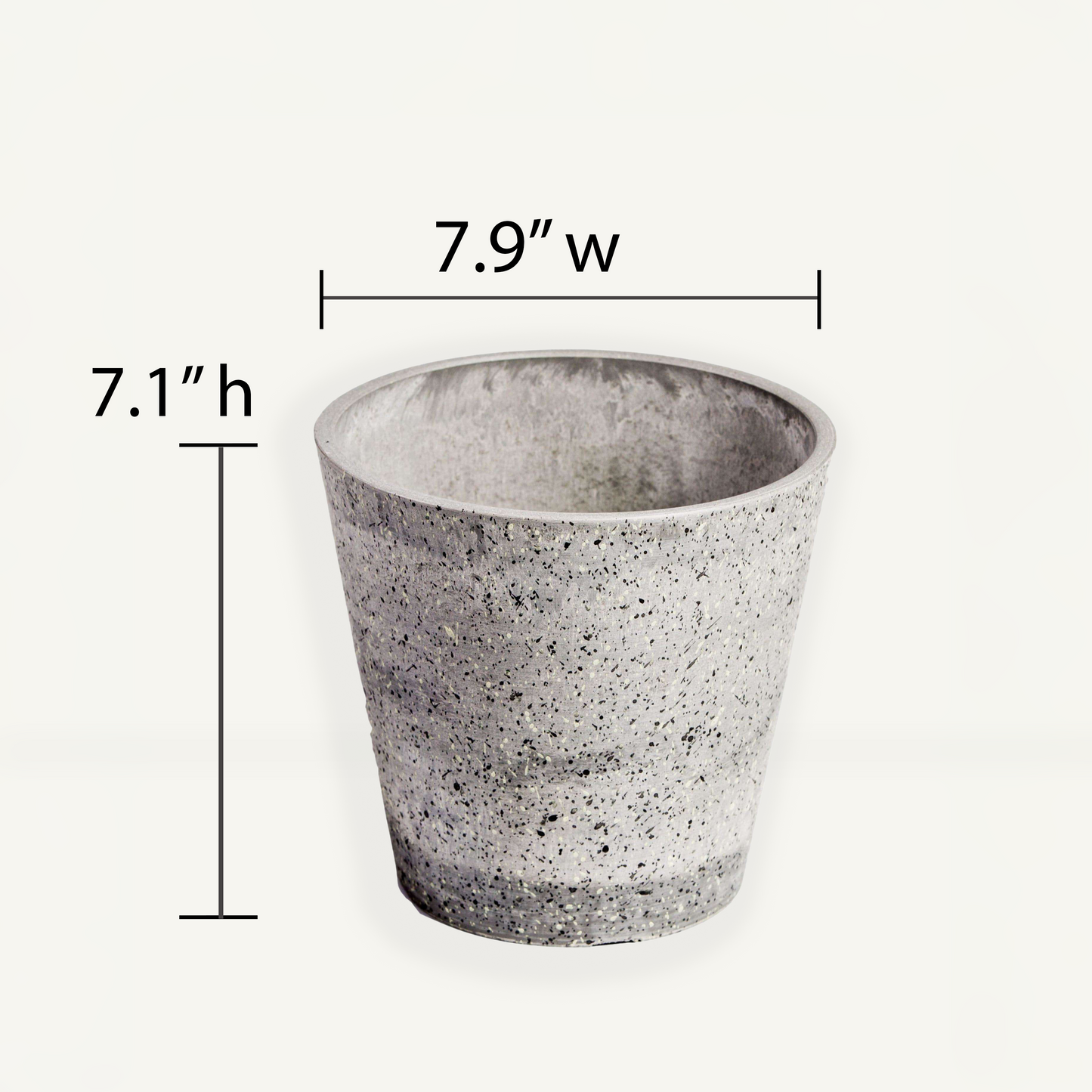Plant Pot (Grey) - 7.9" W for Medium or Larger Sized Plants