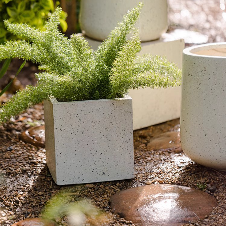 Square Planter Box (White) - Available in 8.6" W or 10.6" W, Indoor / Outdoor Use