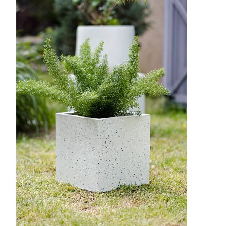 Square Planter Box (White) - Available in 8.6" W or 10.6" W, Indoor / Outdoor Use