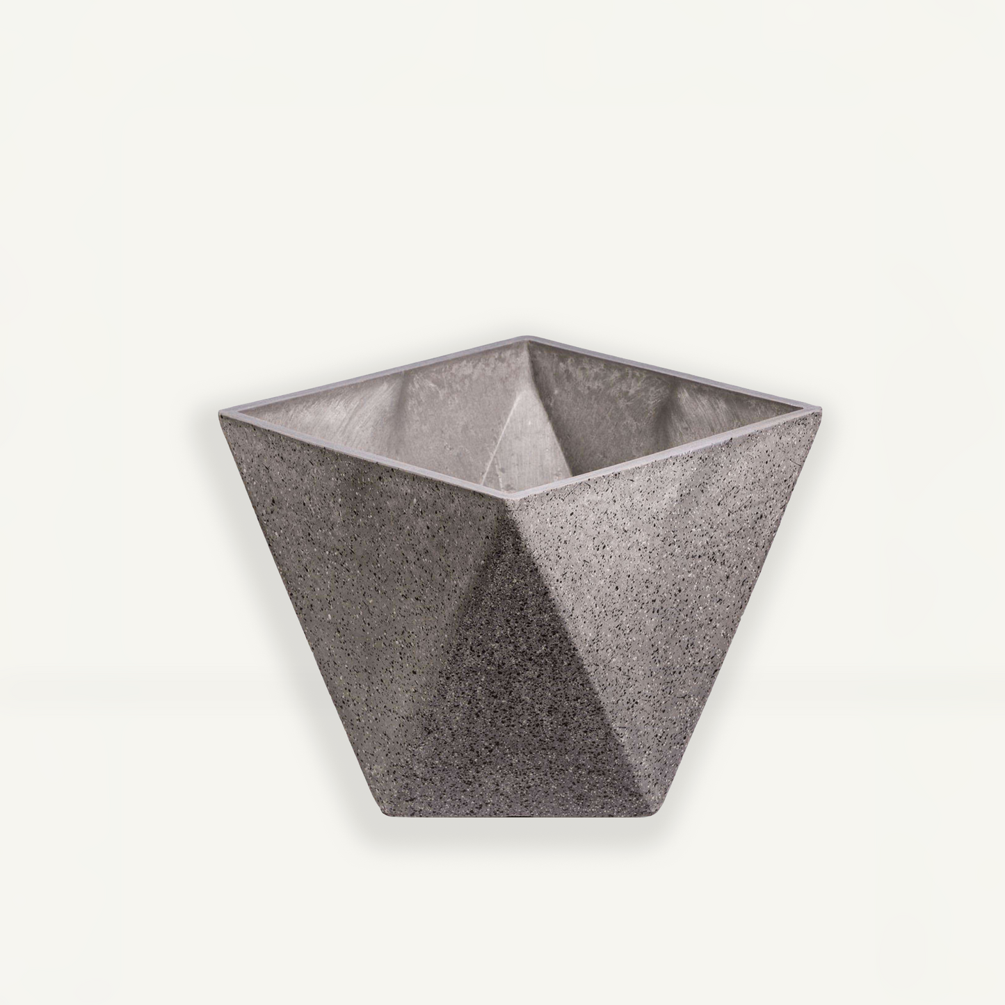 Square Planter (Grey) - 11.8" W for Larger Plants, Indoor / Outdoor Use