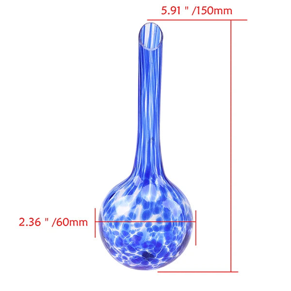 Glass Watering Globes - 5 Pack, Various Colors, Self-Watering