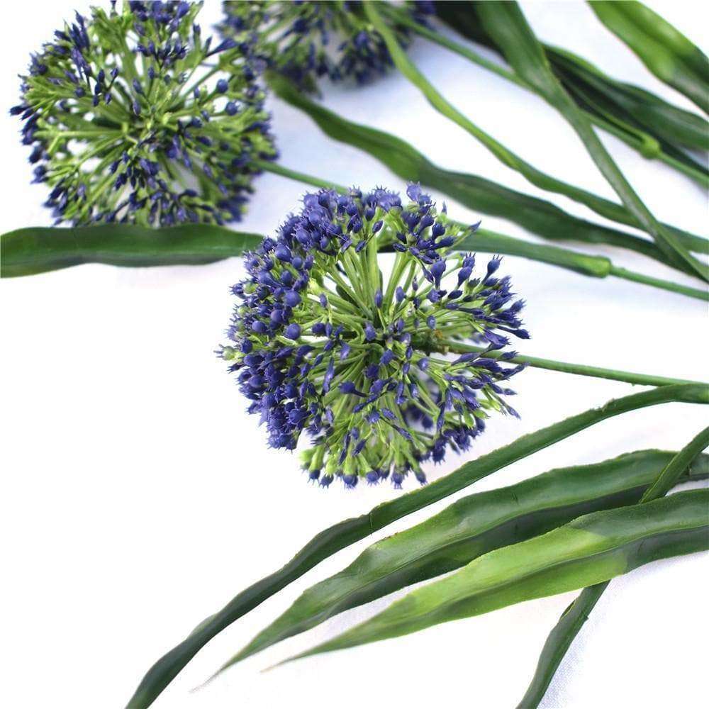Faux Hydrangea Stems (Blue) - 13.7", Made by Artisans