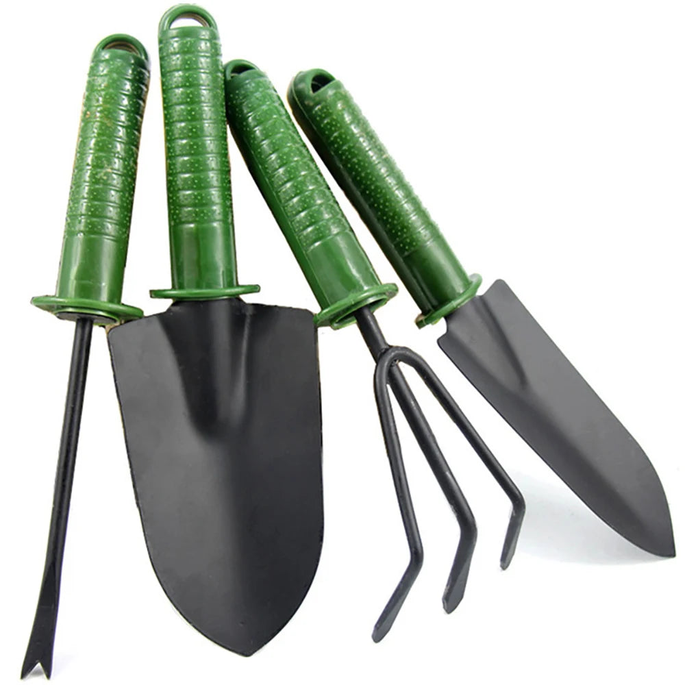 Garden Tool Bundle (Green) - 4 Pack, Comes with Hand Weeder