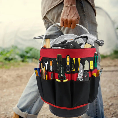 Gardening Tool Organizer - for Gallon Buckets, Available in Black & Red