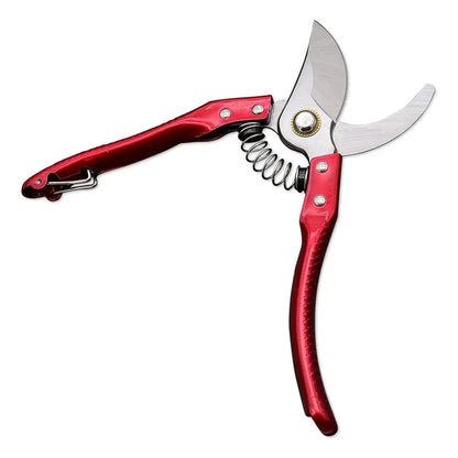 Pruner Shears (Red) - Stainless Steel, Safety Latch Included