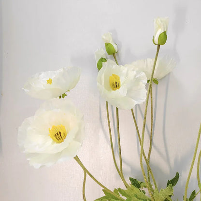 Silk Poppy Stems - 41.3" L, Available in Assorted Colors