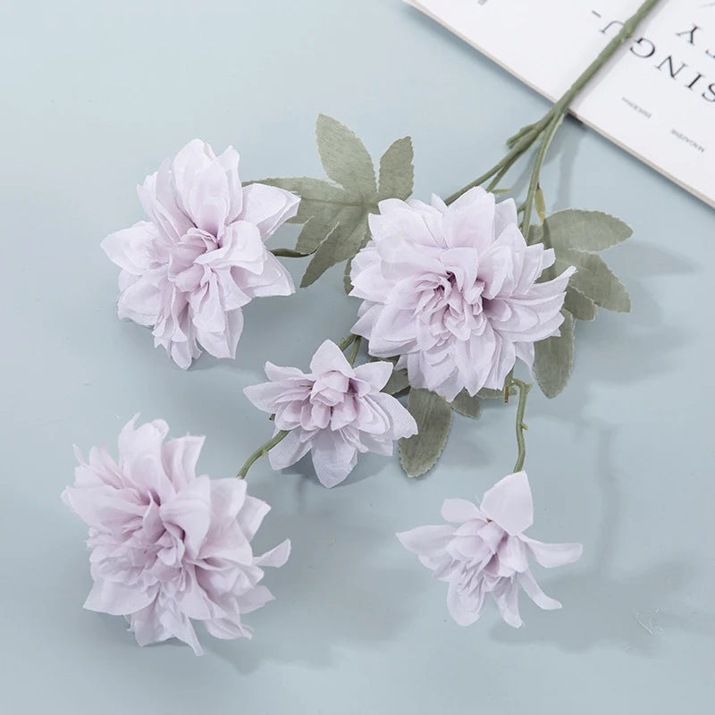 Artificial Silk Dahlias - 35.4" H, Available in Assorted Colors