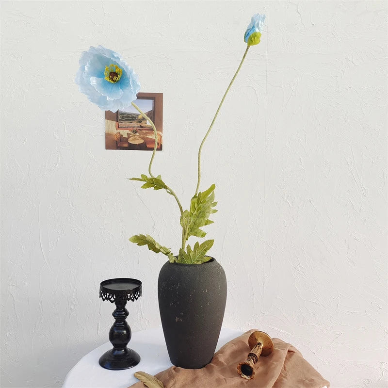 Silk Poppy Stems - 41.3" L, Available in Assorted Colors