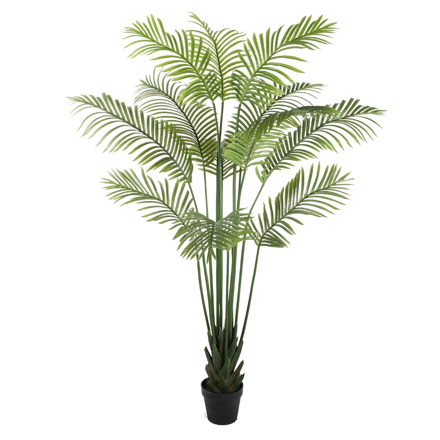 an artificial palm in a pot