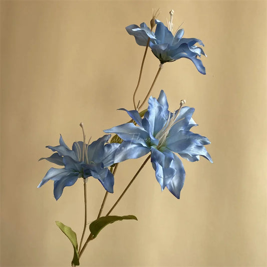 a blue silk lily
