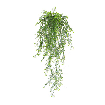 a frontal view of an artificial string of pearls