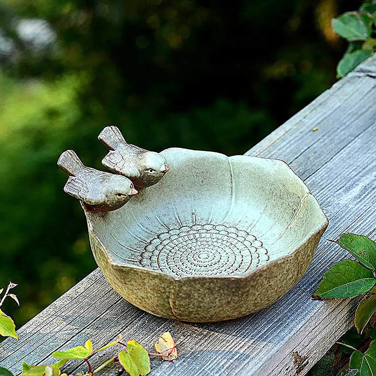 Ceramic Bird Bowl - for Outdoors