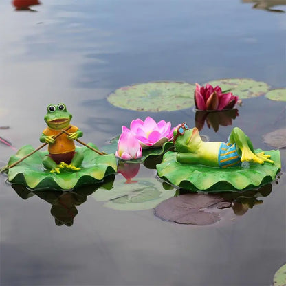 Miniature Frog Statues - Floatable