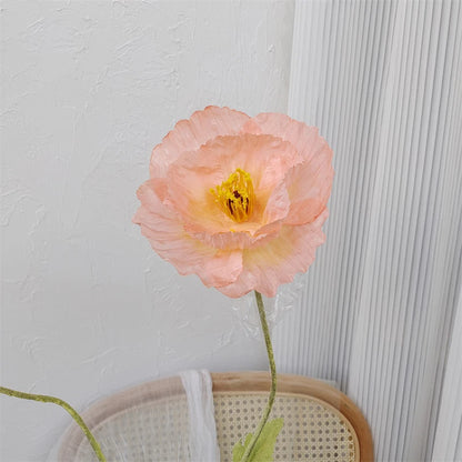 Silk Poppy Stems - 41.3" L, Available in Assorted Colors