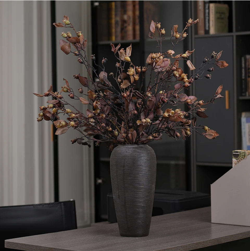 brown artificial sprigs on display
