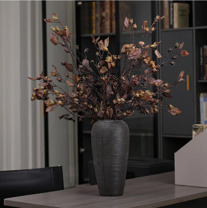 brown artificial sprigs on display