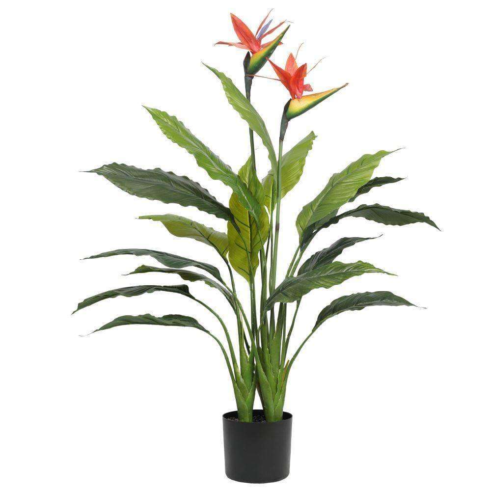 a full view of an artificial bird of paradise plant