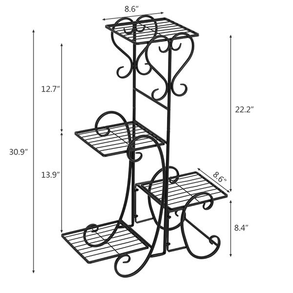 a diagram specifying plant stand dimensions