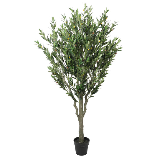 an artificial potted olive tree