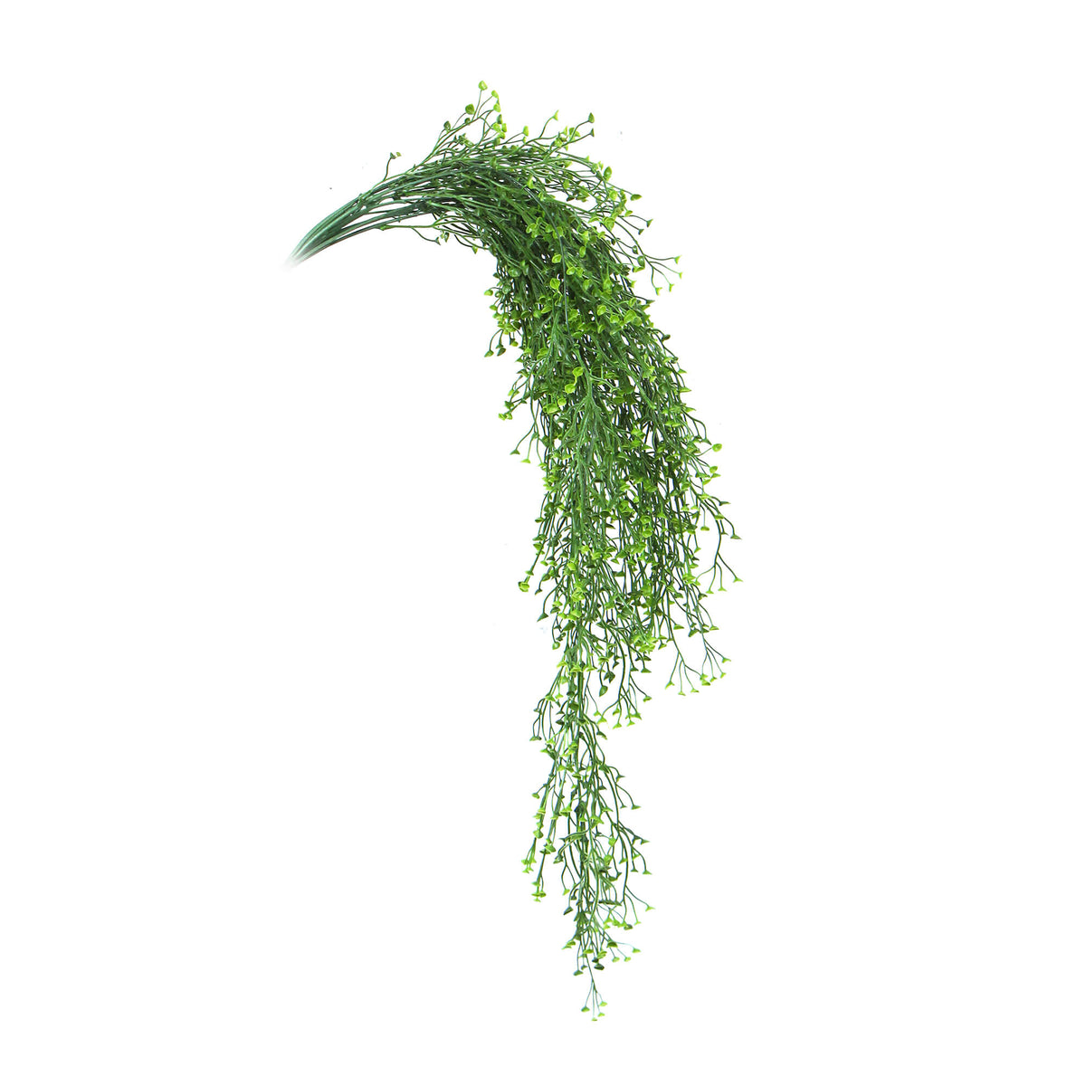 an artificial string of pearls from the side