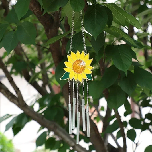 Sunflower-Themed Wind Chimes Set