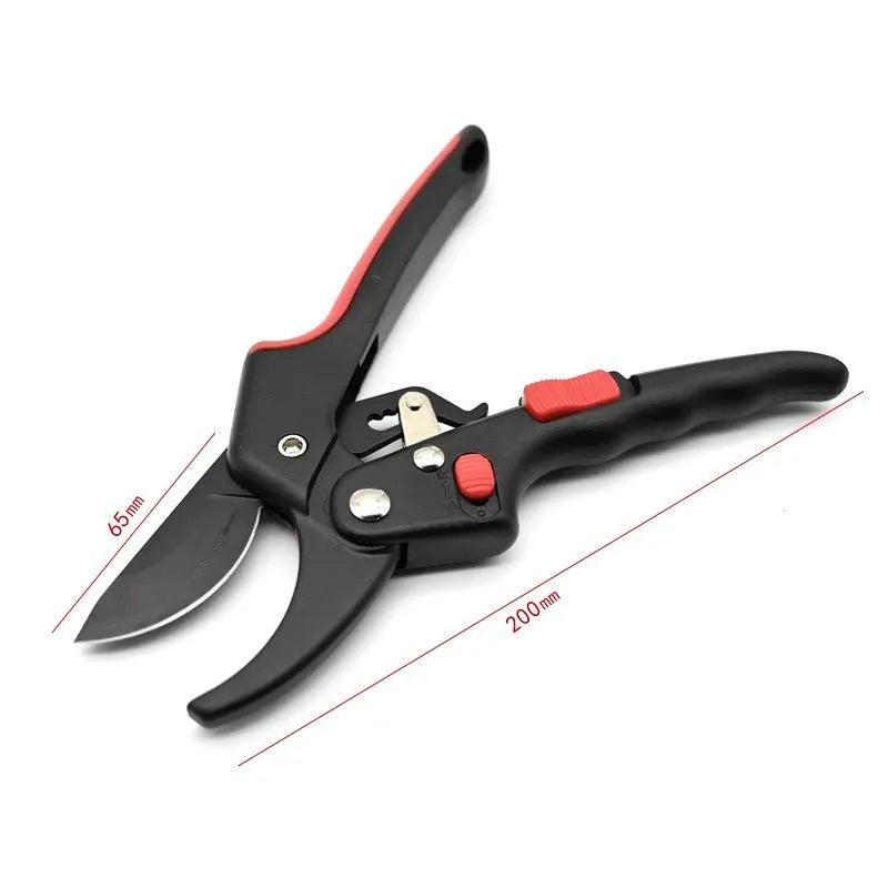 Gardening Shears with Safety Switch (Red) - Made with Steel