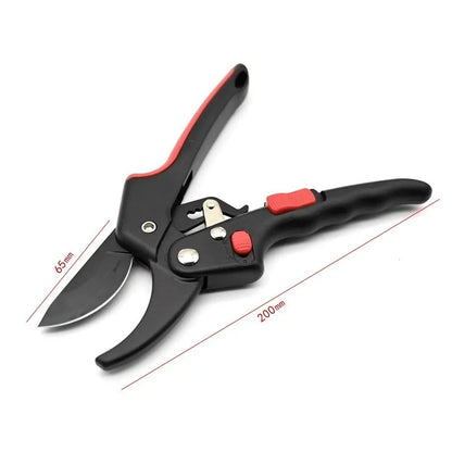 Gardening Shears with Safety Switch (Red) - Made with Steel