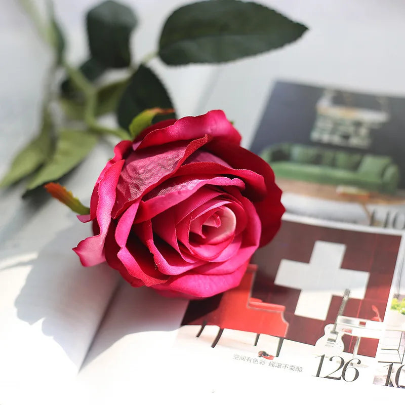 Silk Roses - 3 Pack Bundle, Available in Assorted Colors, 20.8"