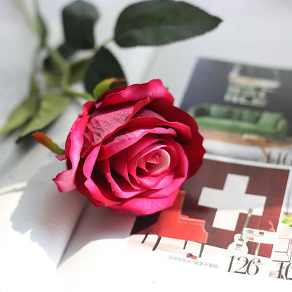Silk Roses - 3 Pack Bundle, Available in Assorted Colors, 20.8"