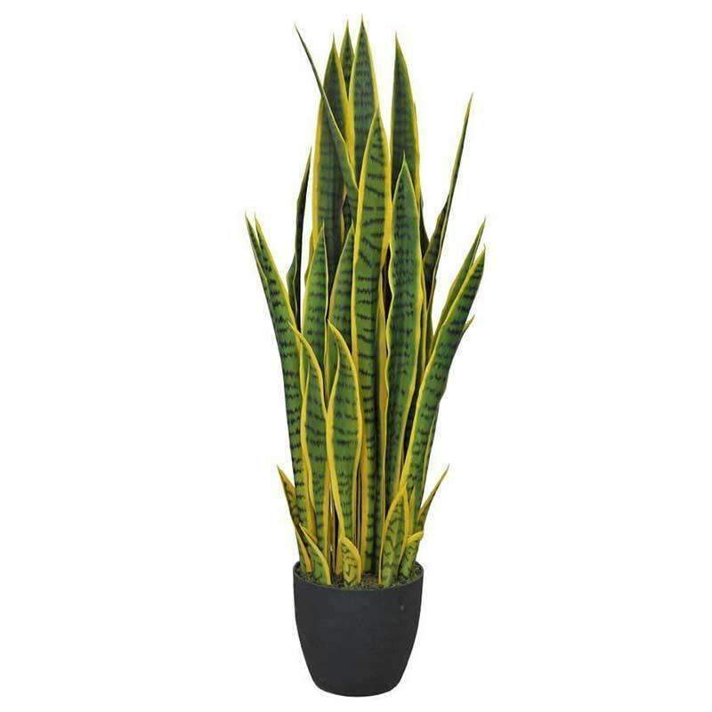 an artificial dracaena in pot