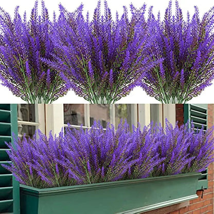 Faux Lavender Stems - 5 or 10 Pack Bundle, Various Colors