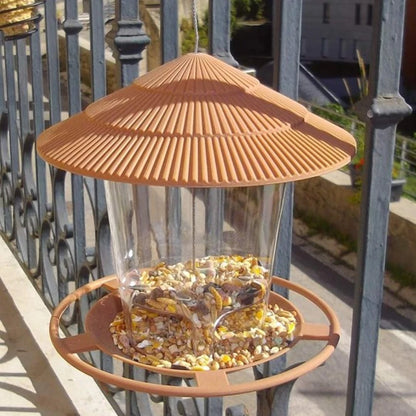 Mini Bird Feeder - Cone Roof, Includes Cord for Hanging