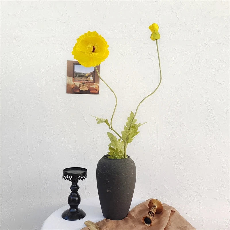 Silk Poppy Stems - 41.3" L, Available in Assorted Colors