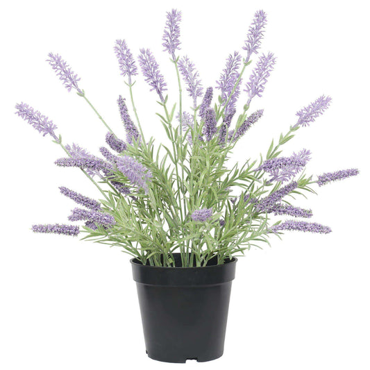 a potted artificial lavender plant
