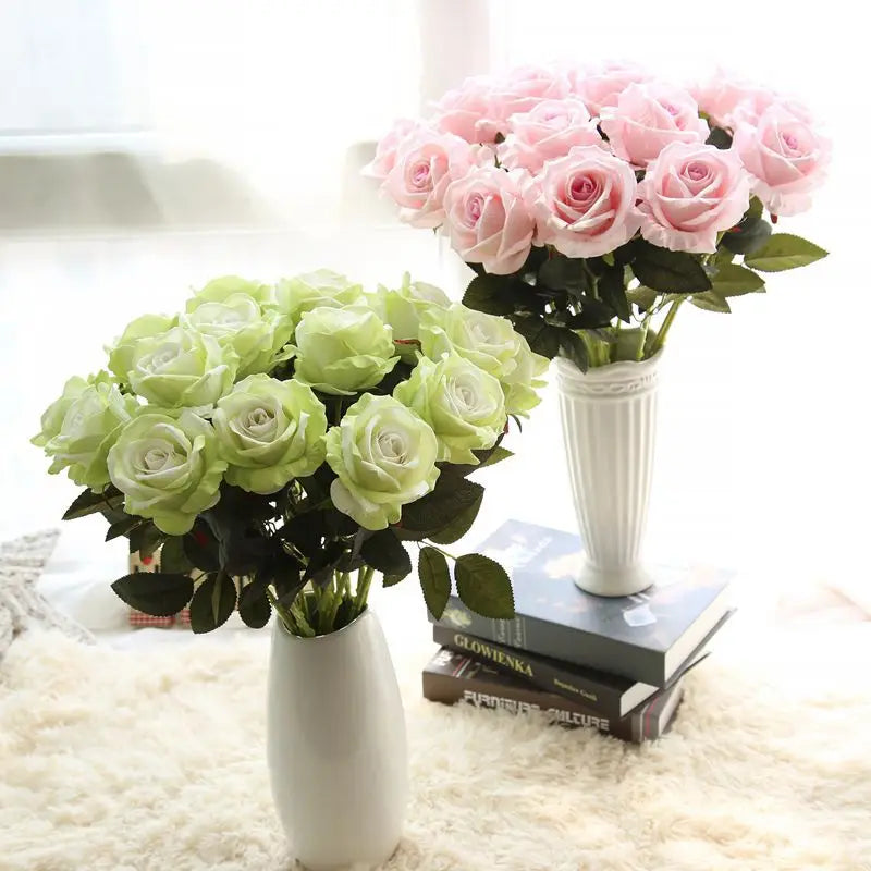 Silk Roses - 3 Pack Bundle, Available in Assorted Colors, 20.8"
